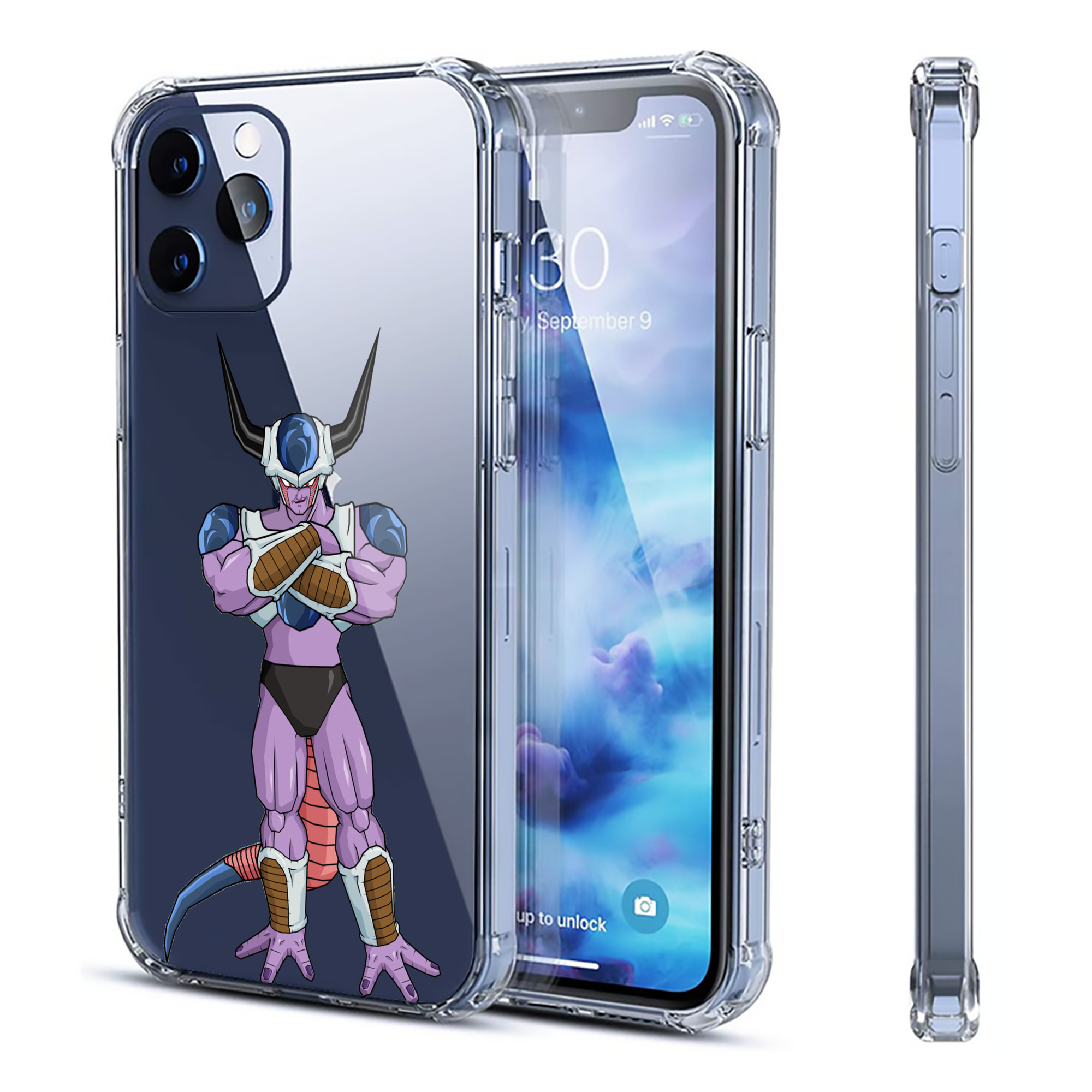 （画像用） ドラゴンボール フリーザ DRAGON BALL Frieza 【iPhone 12シリーズ対応】透明スマホケース（クリアソフトケース）